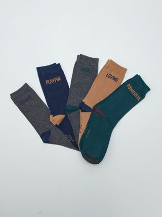 Chaussettes hautes en maille - Lot de 5