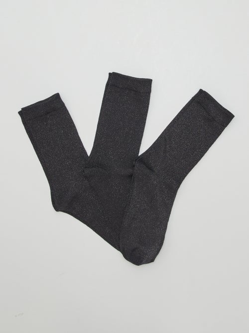 Chaussettes hautes irisées - Lot de 3 - Kiabi