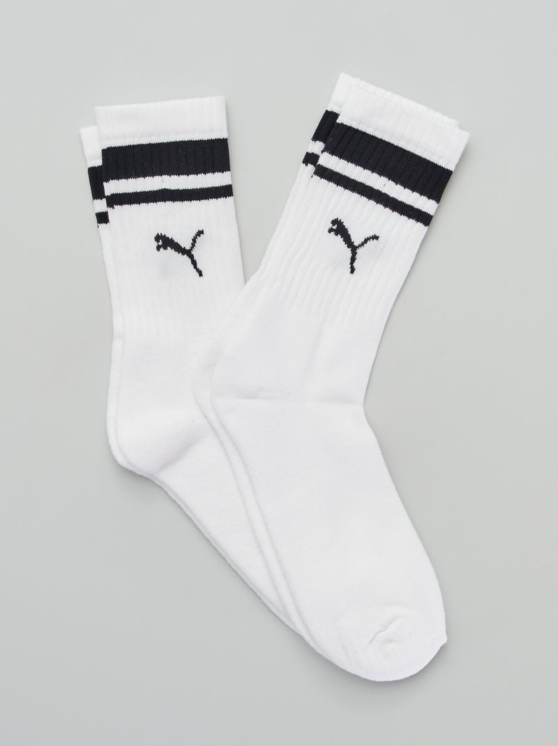 Chaussettes hautes 'Puma' - Lot de 2 Blanc - Kiabi