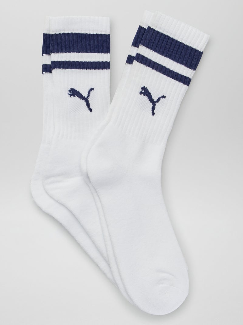 Chaussettes hautes 'Puma' - Lot de 2 Blanc - Kiabi