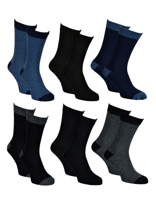 Chaussettes homme avec laine vendues en pack confort et chaleur - pack de 6 - Kiabi Chaussettes homme avec laine vendues en pack confort et chaleur - pack de 6 - Kiabi