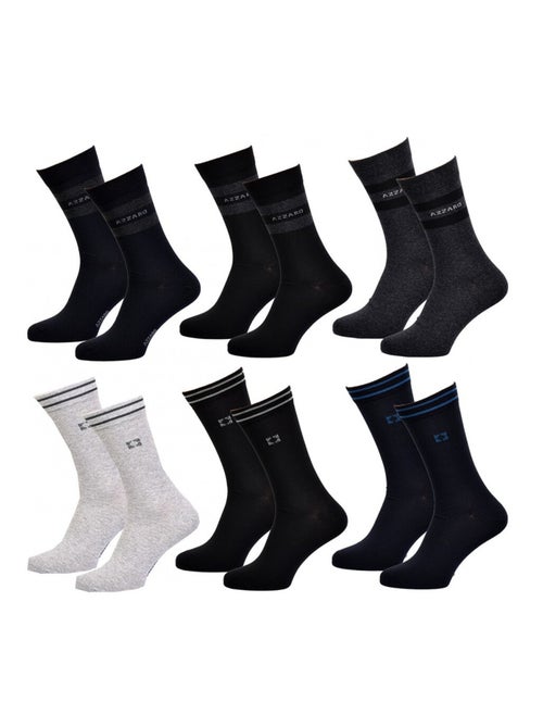 Chaussettes homme AZZARO - Pack de 6 - Kiabi Chaussettes homme AZZARO - Pack de 6 - Kiabi
