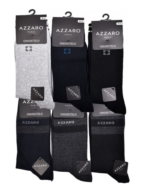 Chaussettes homme AZZARO - Pack de 6 - Kiabi Chaussettes homme AZZARO - Pack de 6 - Kiabi