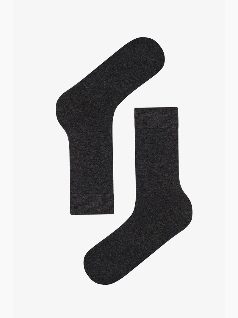 Chaussettes homme en bambou, lot de 2 penti Gris Noir - Kiabi