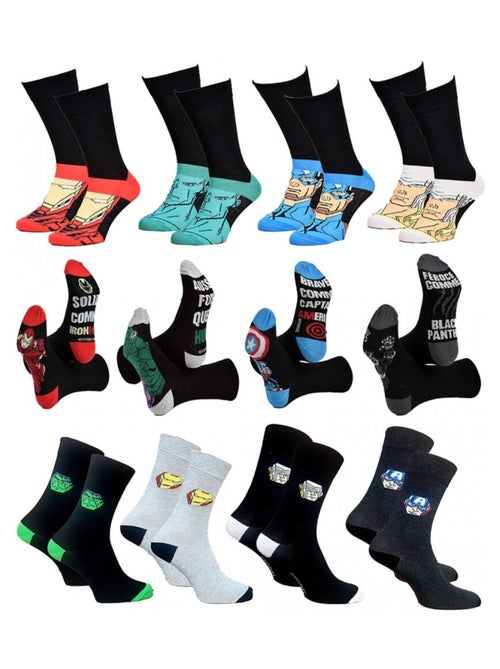 Chaussettes HOMME Licence PACK DE 12 paires Avengers - Kiabi Chaussettes HOMME Licence PACK DE 12 paires Avengers - Kiabi