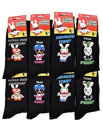 Chaussettes HOMME Licence PACK DE 12 paires Lapins crétins