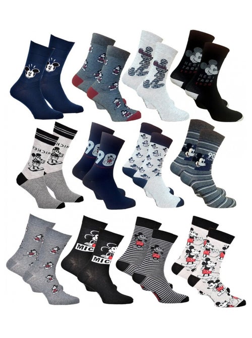 Chaussettes HOMME Licence PACK DE 12 paires Mickey - Kiabi Chaussettes HOMME Licence PACK DE 12 paires Mickey - Kiabi