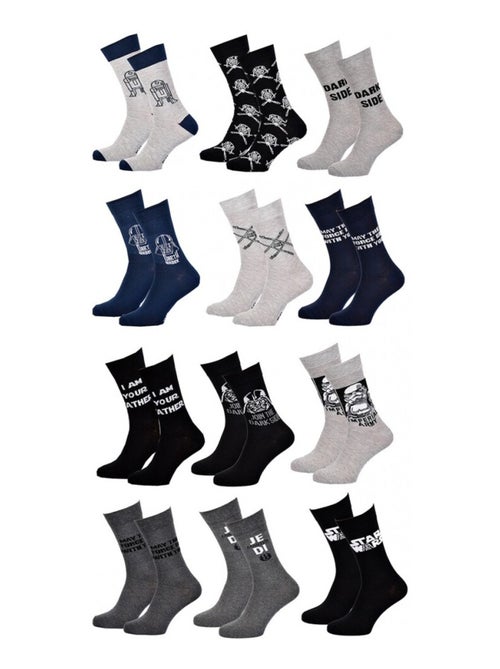 Chaussettes HOMME Licence PACK DE 12 paires Star Wars - Kiabi Chaussettes HOMME Licence PACK DE 12 paires Star Wars - Kiabi