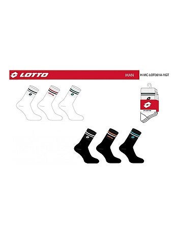Chaussettes Homme LOTTO - Pack de 6