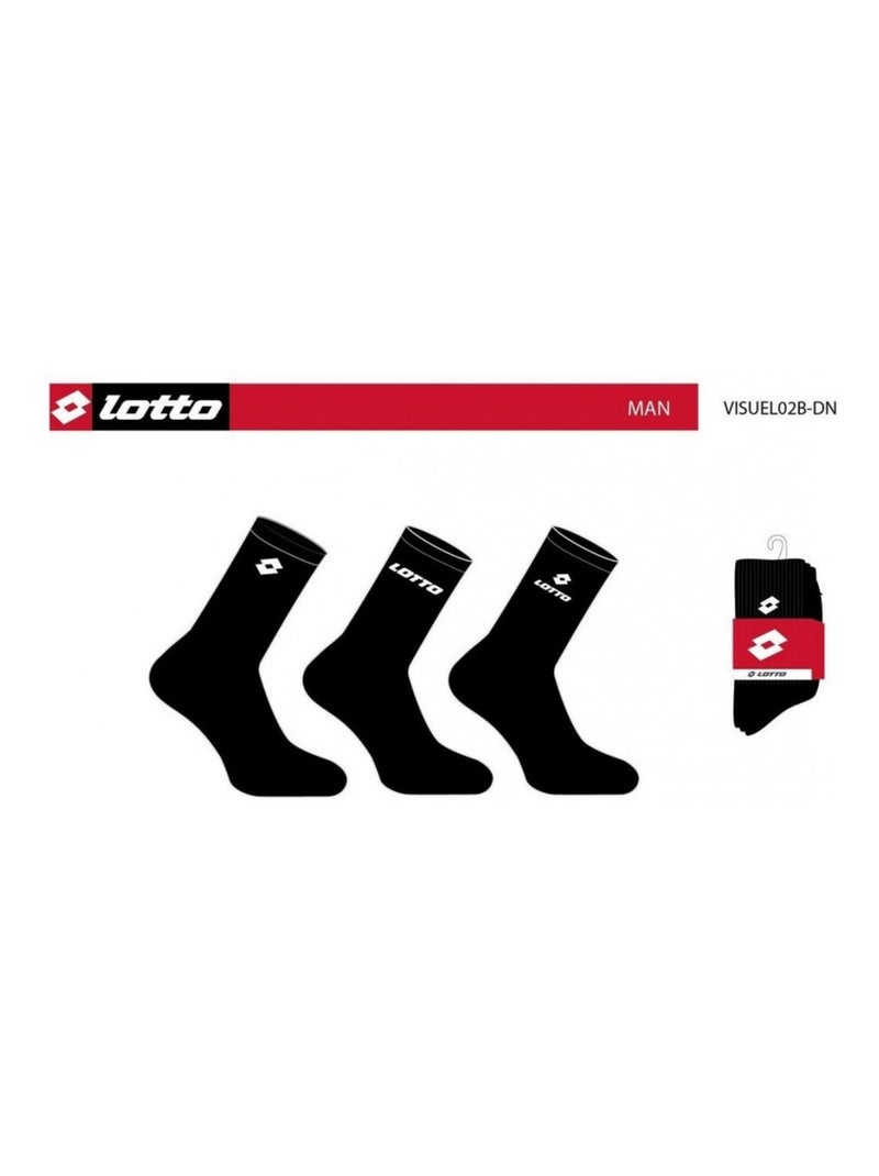 Chaussettes Homme LOTTO - Pack de 6 Noir - Kiabi