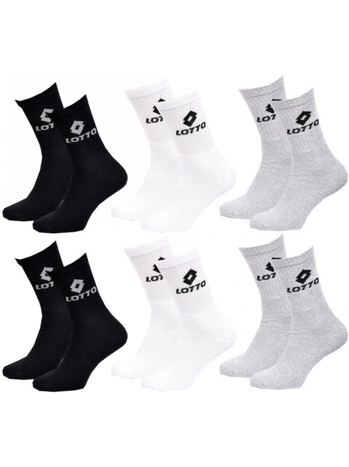 Chaussettes homme LOTTO TENNIS - Pack de 6 - Kiabi Chaussettes homme LOTTO TENNIS - Pack de 6 - Kiabi