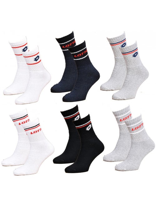 Chaussettes homme LOTTO TENNIS - Pack de 6 - Kiabi Chaussettes homme LOTTO TENNIS - Pack de 6 - Kiabi
