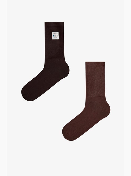 Chaussettes homme mi-mollet à slogan contrasté, paire penti - Kiabi Chaussettes homme mi-mollet à slogan contrasté, paire penti - Kiabi