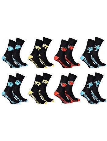 Chaussettes homme MONSIEUR MADAME en Coton -Assortiment modèles photos selon arrivages - Pack de 12