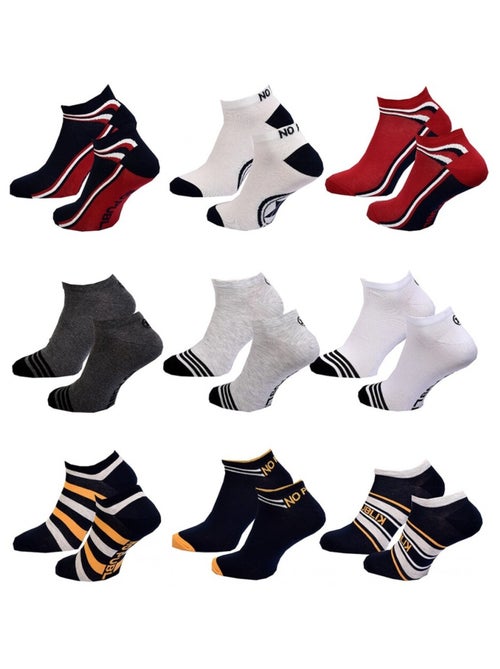 Chaussettes Homme NO PUBLIK - Pack de 9 - Kiabi Chaussettes Homme NO PUBLIK - Pack de 9 - Kiabi