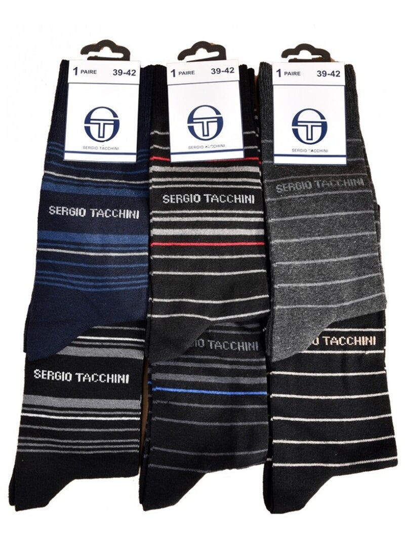 Chaussettes homme Sergio Tacchini  - Pack de 6 Multicolore - Kiabi