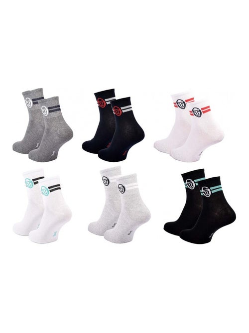 Chaussettes homme Sergio Tacchini Socquettes QUARTER - Pack de 6 - Kiabi Chaussettes homme Sergio Tacchini Socquettes QUARTER - Pack de 6 - Kiabi