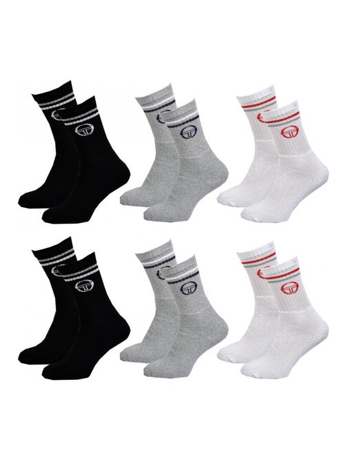 Chaussettes homme Sergio Tacchini Tennis - Pack de 6 - Kiabi Chaussettes homme Sergio Tacchini Tennis - Pack de 6 - Kiabi