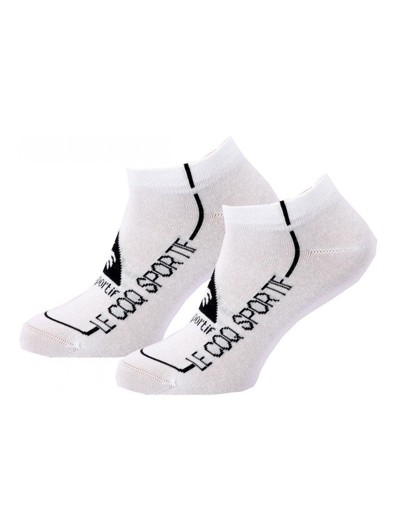 Chaussettes homme sneaker le coq sportif - pack de 12 Noir Blanc Blanc - Kiabi