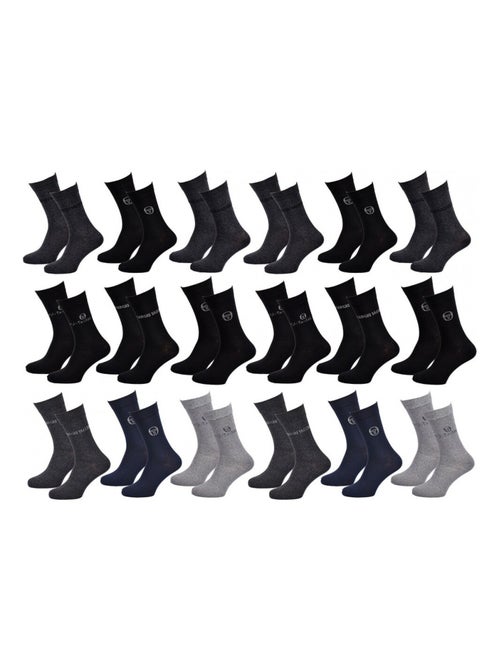 Chaussettes Homme VILLE SERGIO TACCHINI - Pack de 18 - Kiabi Chaussettes Homme VILLE SERGIO TACCHINI - Pack de 18 - Kiabi