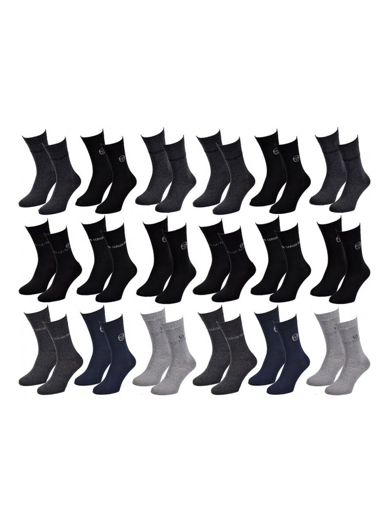 Chaussettes Homme VILLE SERGIO TACCHINI - Pack de 18 Multicolore - Kiabi
