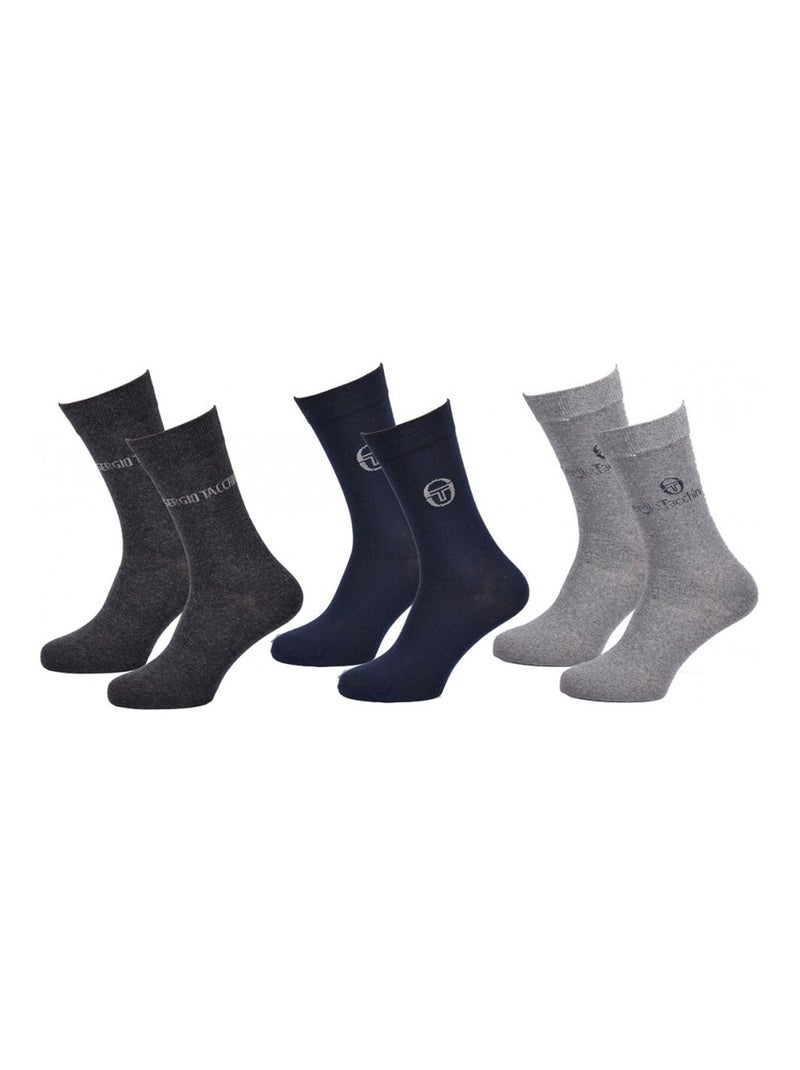 Chaussettes homme ville sergio tacchini - pack de 9 Gris - Kiabi