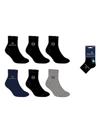 Chaussettes Homme VILLE SERGIO TACCHINI Lot de 6 QUARTER - Pack de 6