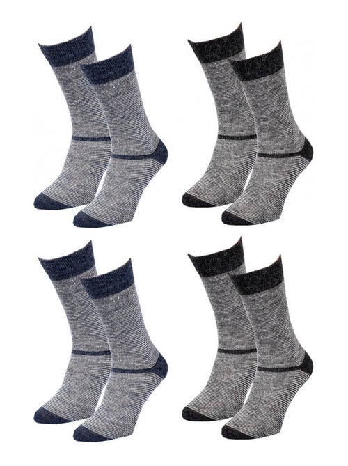 Chaussettes Homme WINTER SOCKS - Pack de 4 - Kiabi Chaussettes Homme WINTER SOCKS - Pack de 4 - Kiabi
