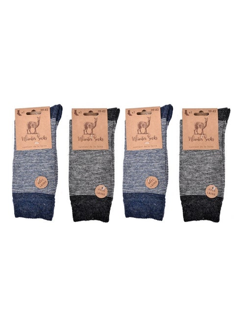 Chaussettes Homme WINTER SOCKS - Pack de 4 - Kiabi Chaussettes Homme WINTER SOCKS - Pack de 4 - Kiabi