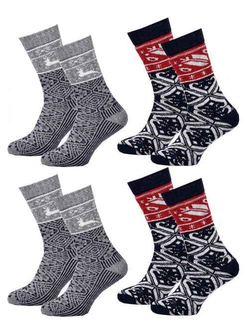Chaussettes Homme WINTER SOCKS - Pack de 4 - Kiabi Chaussettes Homme WINTER SOCKS - Pack de 4 - Kiabi