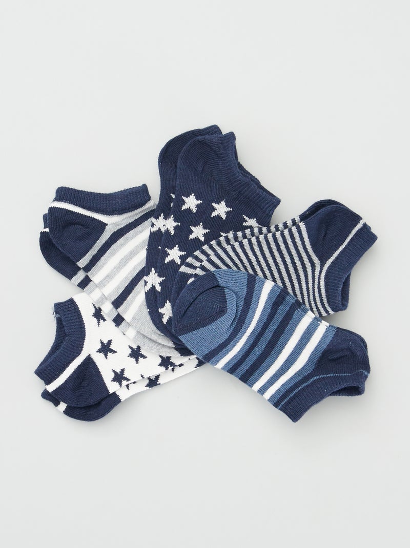 Chaussettes invisibles - Lot de 5 Multicolore - Kiabi