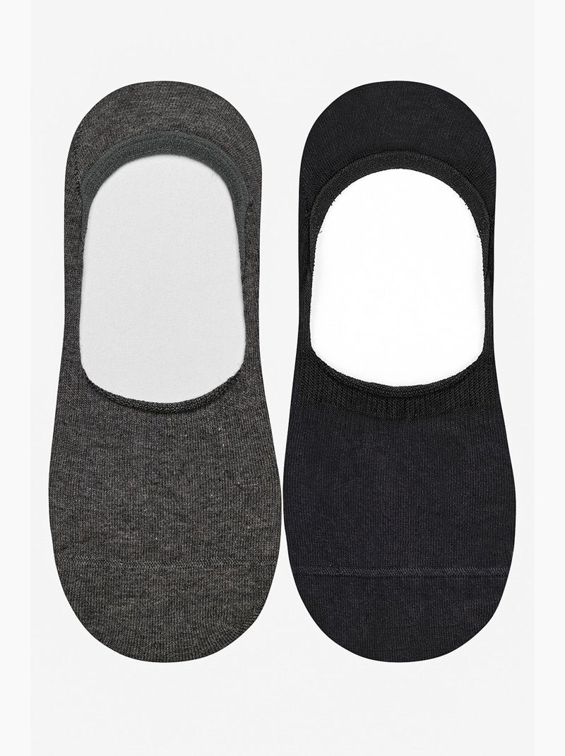 Chaussettes invisibles homme helios penti Noir Gris - Kiabi