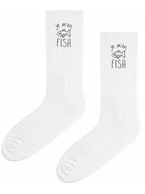 Chaussettes JE M'EN FISH - Kiabi Chaussettes JE M'EN FISH - Kiabi