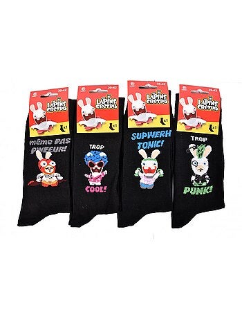 Chaussettes Lapins Crétins - Pack de 4