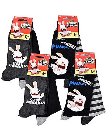 Chaussettes Lapins Crétins - Pack de 6