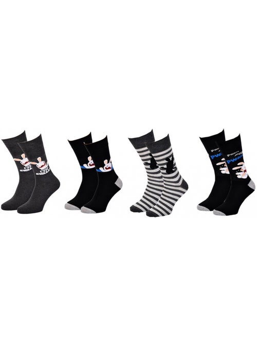 Chaussettes Lapins Crétins - Pack de 8 - Kiabi Chaussettes Lapins Crétins - Pack de 8 - Kiabi