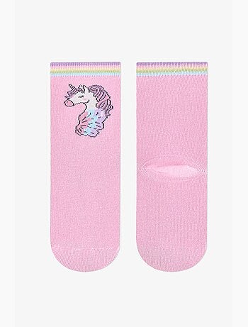 Chaussettes mi-hautes en coton licorne fille, paire penti