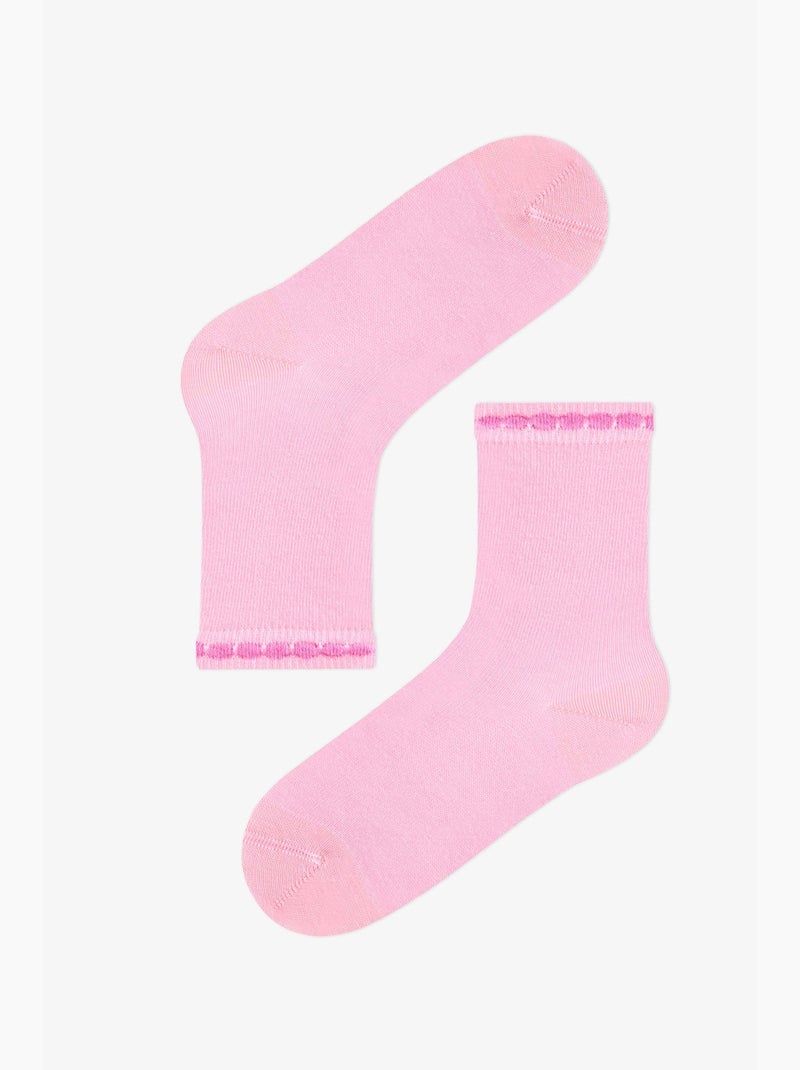 Chaussettes mi-hautes fille capycorn motif licorne, lot de 2 penti Rose - Kiabi