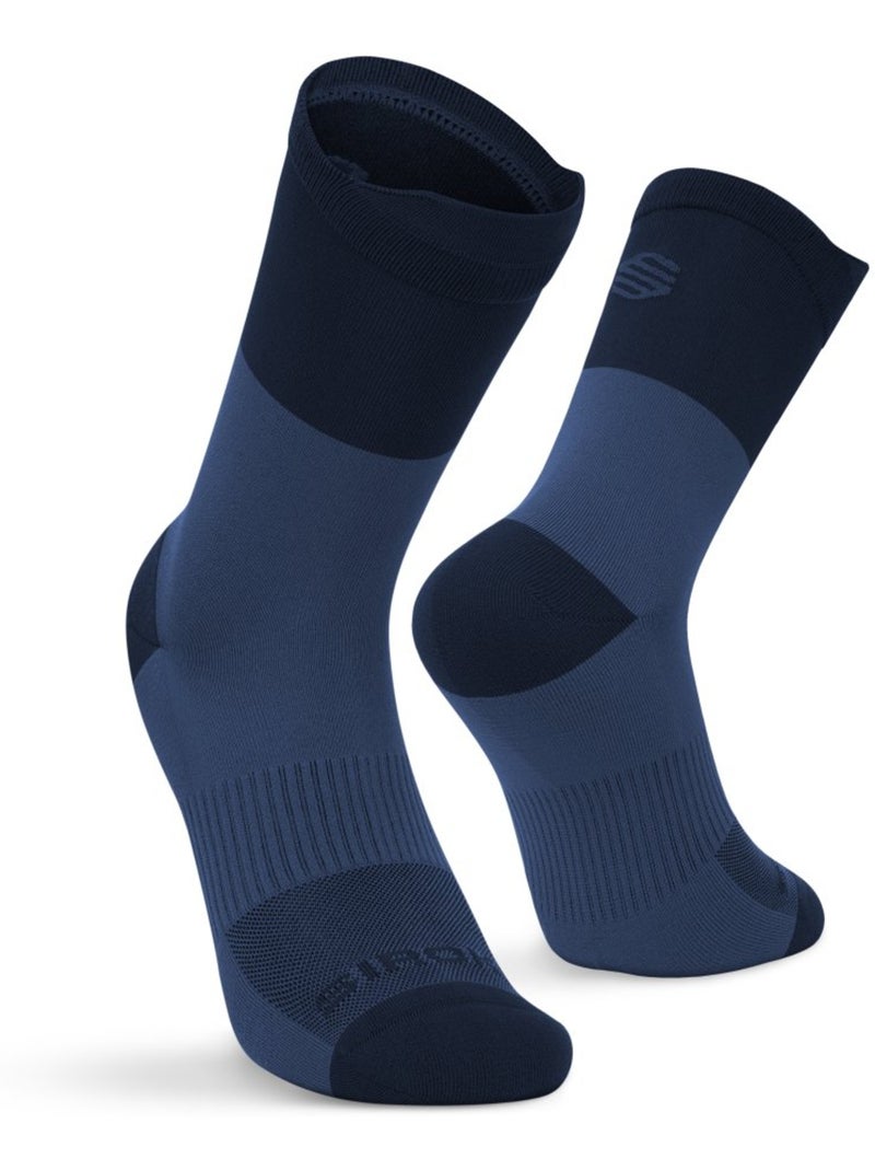 Chaussettes mi-hautes trail running randonnée homme et femme pindos Bleu - Kiabi