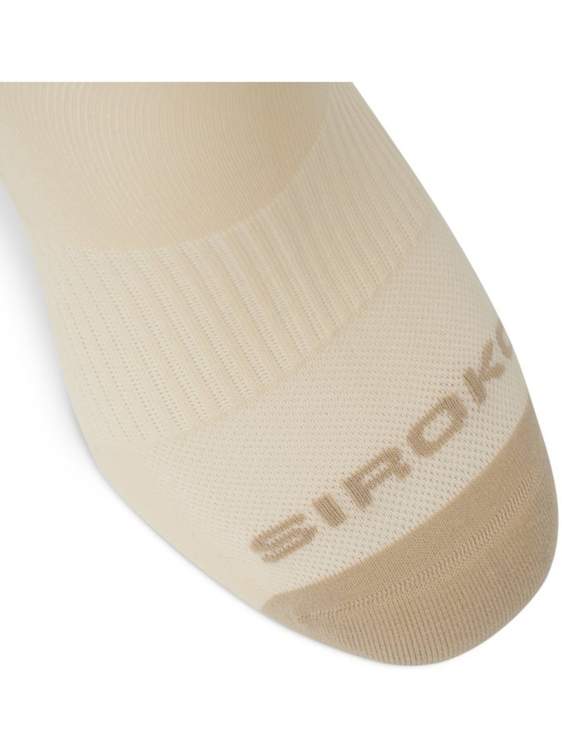 Chaussettes mi-hautes trail running randonnée homme et femme pindos stone Beige - Kiabi