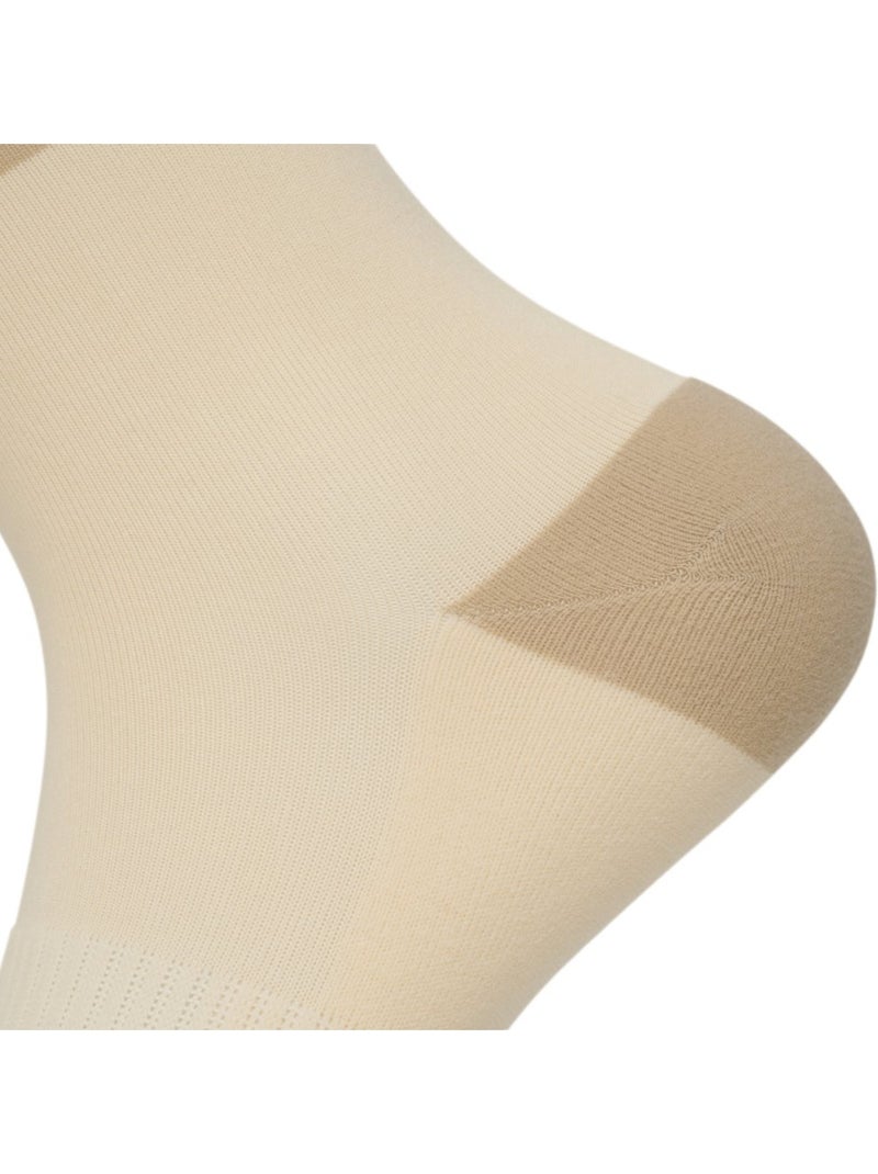 Chaussettes mi-hautes trail running randonnée homme et femme pindos stone Beige - Kiabi