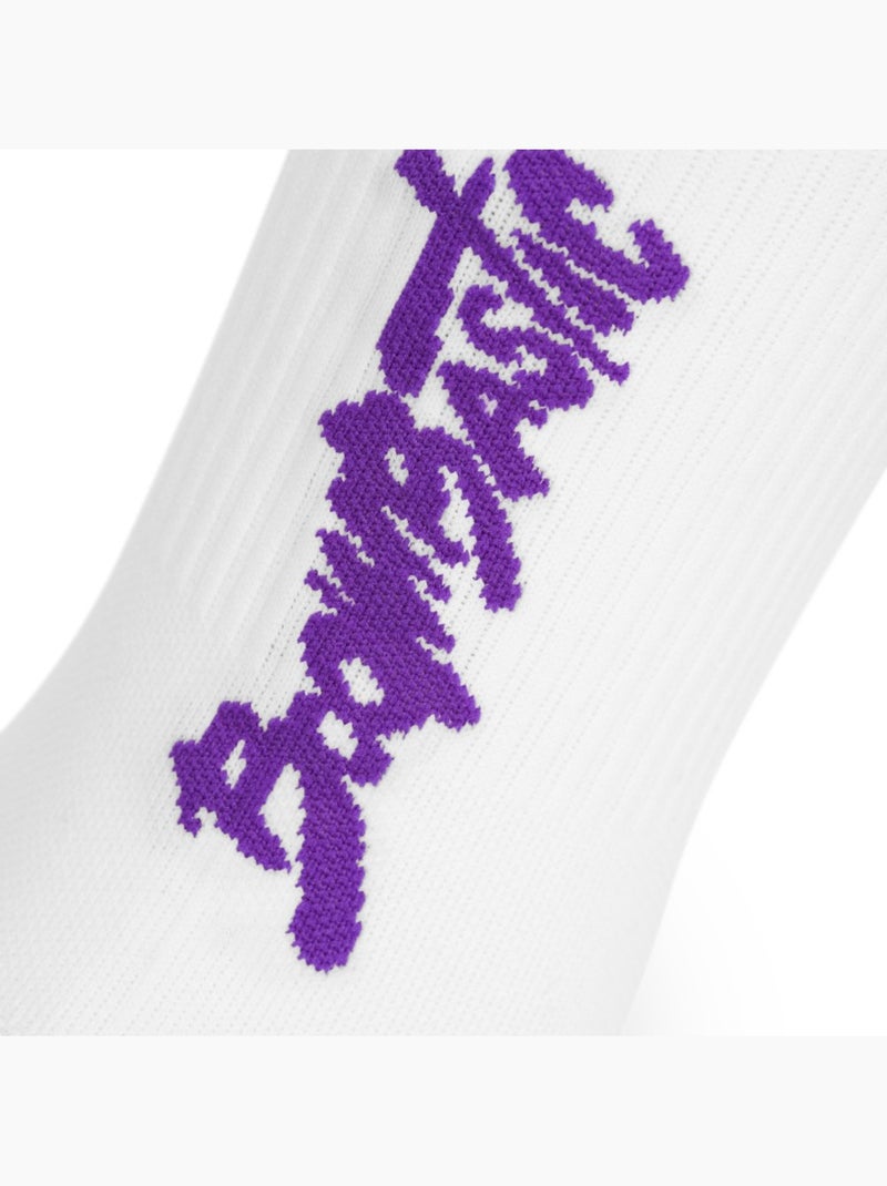 Chaussettes mi-mollet boombastic homme et femme bbc amp Blanc - Kiabi
