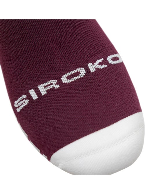 Chaussettes mi-mollet cyclisme gravel cyclisme homme et femme gs2 burgundy - Kiabi