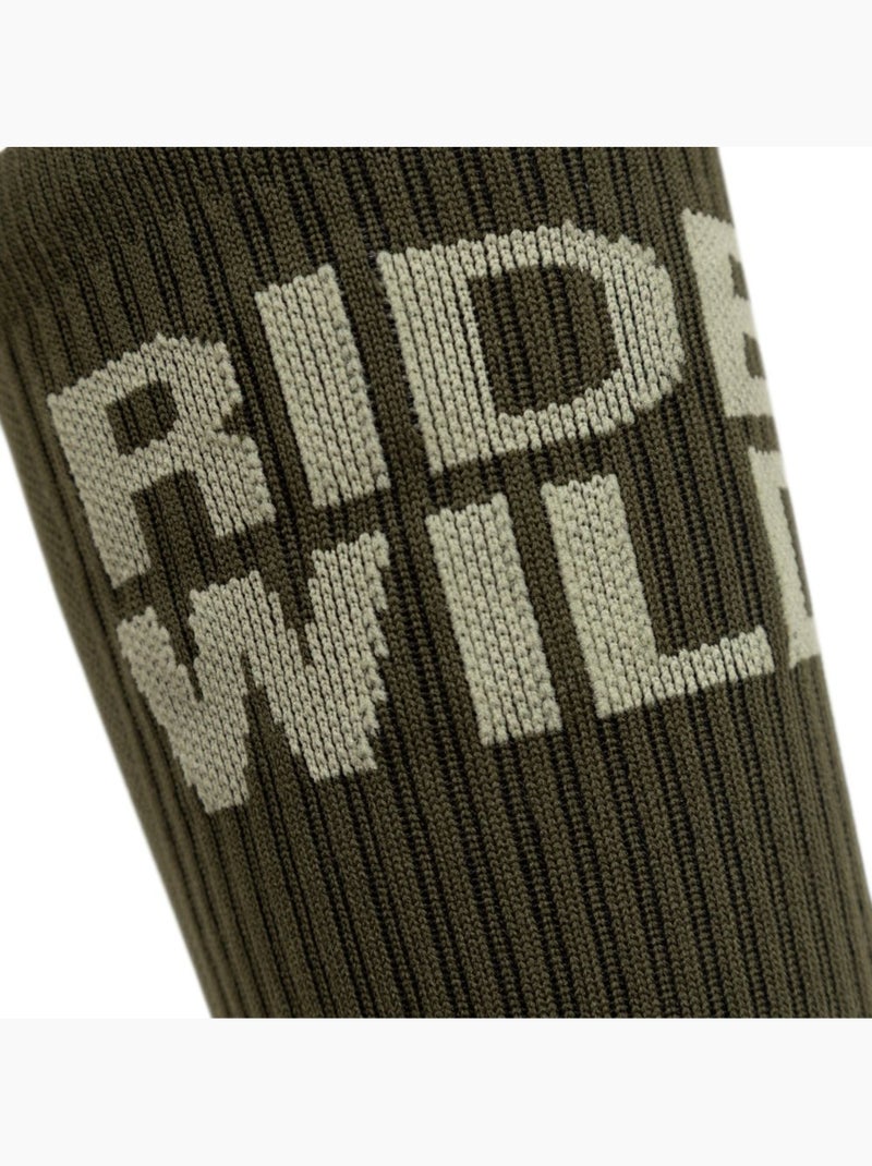 Chaussettes mi-mollet cyclisme gravel cyclisme homme et femme gs2 Vert - Kiabi