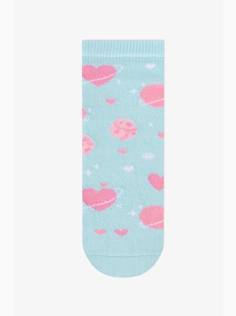 Chaussettes mi-mollet fille 2 paires motif caticorn galaxy unicorn penti Bleu Rose Blanc - Kiabi