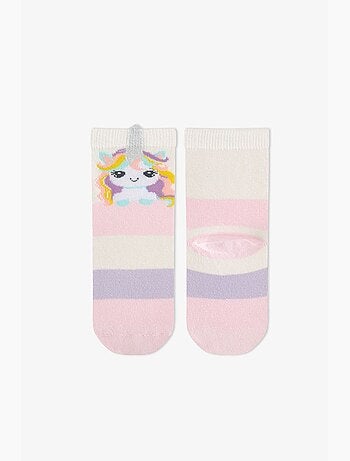Chaussettes mi-mollet fille unicorn fantasy lot de 2 en coton penti