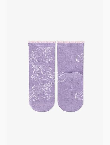 Chaussettes mi-mollet fille unicorn fantasy lot de 2 en coton penti