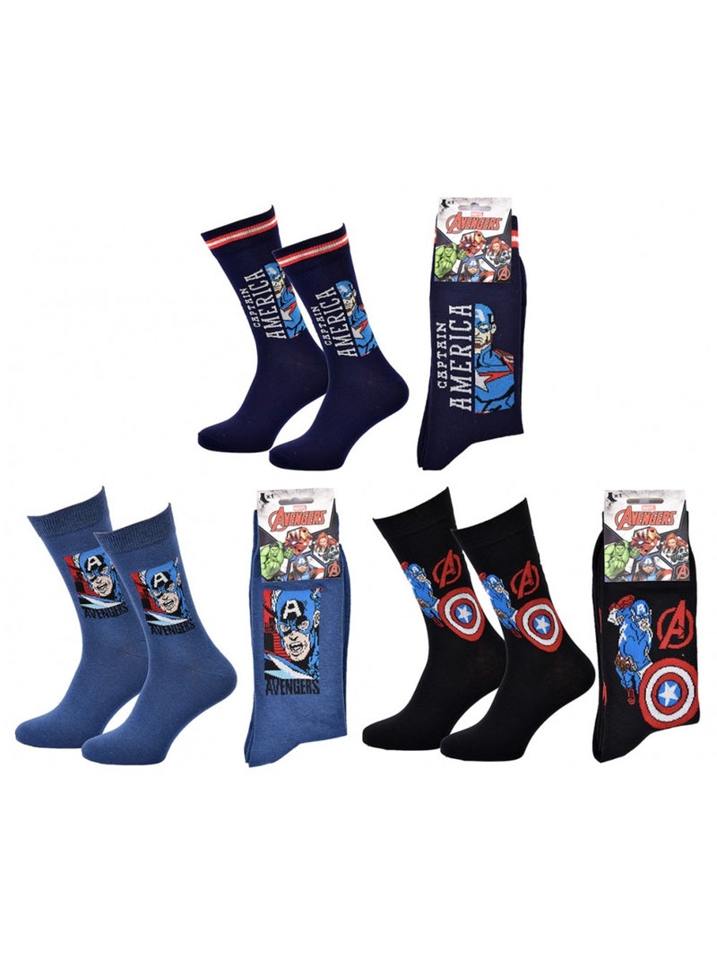 Chaussettes Pack Cadeaux Homme LICENCE - Pack de 3 Bleu Bleu marine Noir - Kiabi