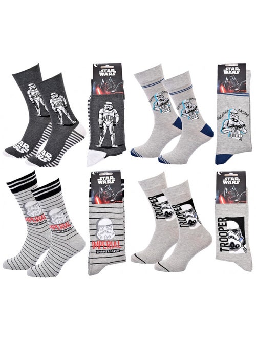 Chaussettes Pack Cadeaux Homme LICENCE - Pack de 4 - Kiabi Chaussettes Pack Cadeaux Homme LICENCE - Pack de 4 - Kiabi
