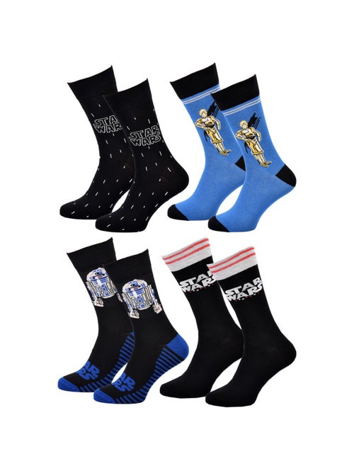 Chaussettes Pack Cadeaux Homme LICENCE - Pack de 4 - Kiabi Chaussettes Pack Cadeaux Homme LICENCE - Pack de 4 - Kiabi